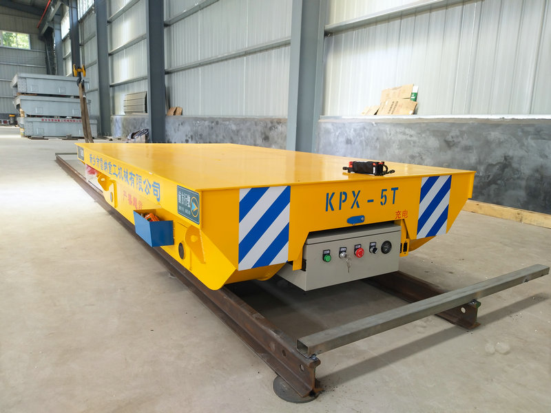 Thép ống 5 Tons Battery Rail Transfer Trolley