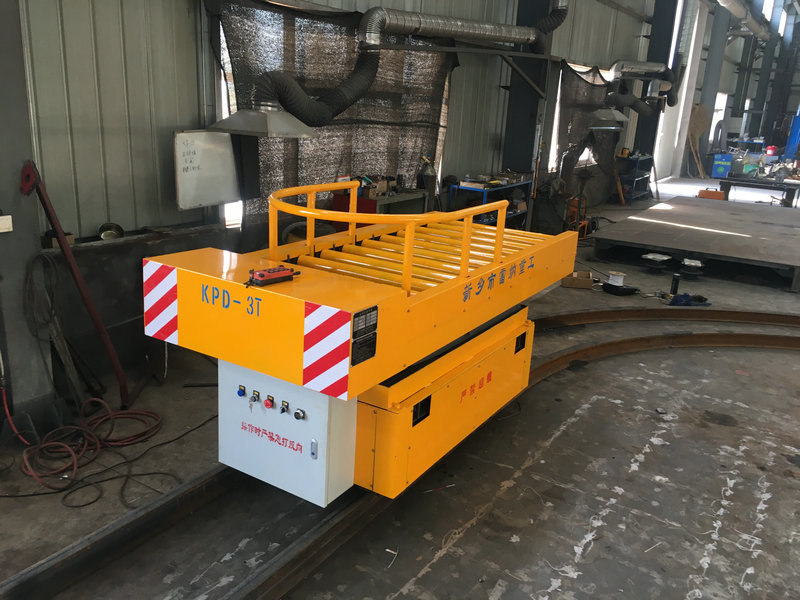 3T Rail Turn Electric Flat Cart với Thang máy