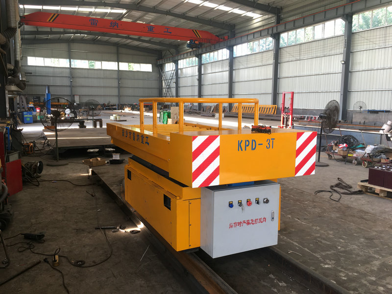 3T Rail Turn Electric Flat Cart với Thang máy