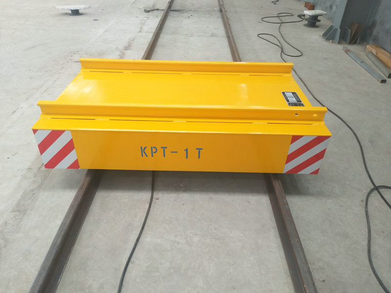 Cable Reel Powered Warehouse Flat Car trên đường sắt với điều khiển từ xa